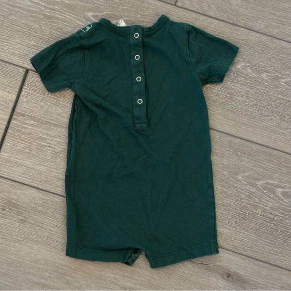 Kate Quinn Oktoberfest German Hansel Lederhosen Outfit 6-12 Month Green Romper - Picture 2 of 4